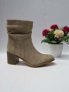 Botki damskie ocieplane na obcasie (36-41) F6303 KHAKI