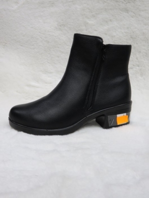 Botki damskie ocieplane na obcasie (39-43) DJF-51 BLACK