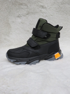 Botki chłopięce ocieplane (32-37) H327 BLACK/GREEN