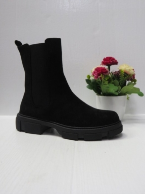 Botki damskie ocieplane na płaskim (36-41) H2217-1 BLACK
