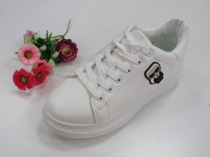 Buty sportowe damskie na płaskim (36-41) W-17 WHITE