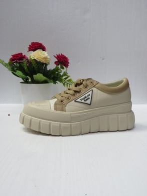 Buty sportowe damskie na płaskim (36-41) B-70 BEIGE