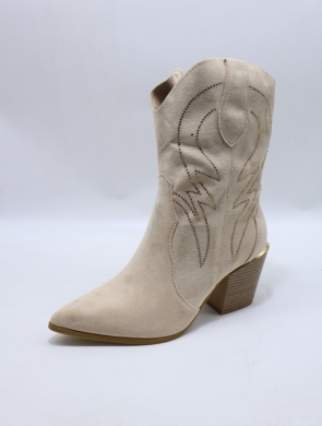Botki damskie na obcasie (36-41) A9585 BEIGE