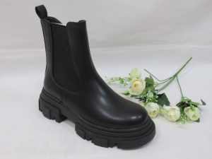 Botki damskie ocieplane na koturnie (36-41) JJ39 BLACK