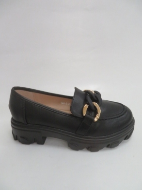 Mokasyny damskie na koturnie (36-41) 888-212 BLACK