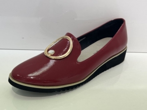 Półbuty damskie na koturnie (36-41) GD-FL668 BURGUNDY