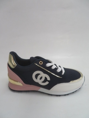 Buty sportowe damskie na płaskim (36-41) AB857 NAVY/PINK