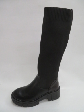 Kozaki damskie jesienne na płaskim (36-41) JKD-138 BLACK