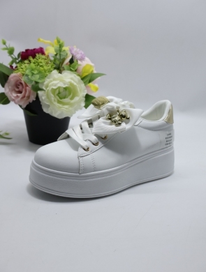 Buty sportowe damskie na płaskim (36-41) 6118 WHITE