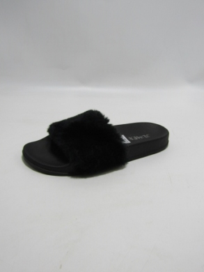 Klapki damskie z futerkiem (36-41) 44525 BLACK