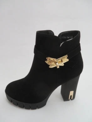 Botki damskie jesienne na obcasie (36-41) 6286-A219N BLACK