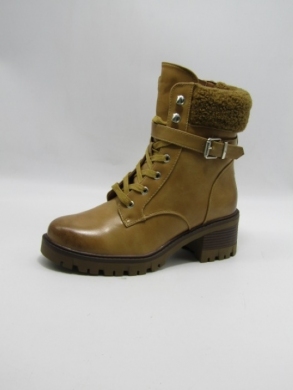 Botki damskie ocieplane na obcasie (36-41) X2319B CAMEL