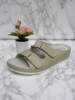 Klapki damskie na płaskim (36-42) 0017 BEIGE