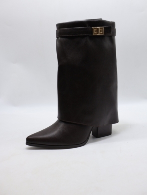 Kozaki damskie ocieplane na obcasie (36-41) RXJ255 MAROON