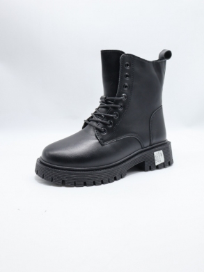 Botki damskie ocieplane na płaskim (37-42) E8203-1 BLACK