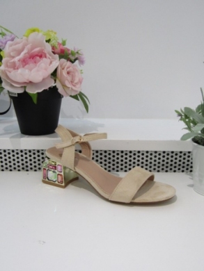 Sandały damskie na obcasie (36-41) 3868 BEIGE