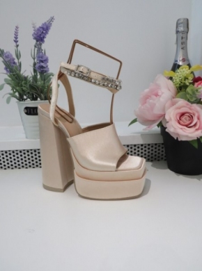 Sandały damskie na obcasie (36-41) L292 GOLD