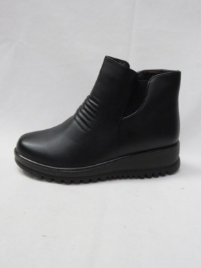 Botki damskie ocieplane na płaskim (36-41) A923 BLACK