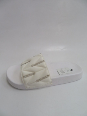 Klapki damskie na płaskim (36-41) 67038 WHITE