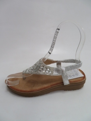 Sandały damskie na płaskim (36-41) R307 SILVER