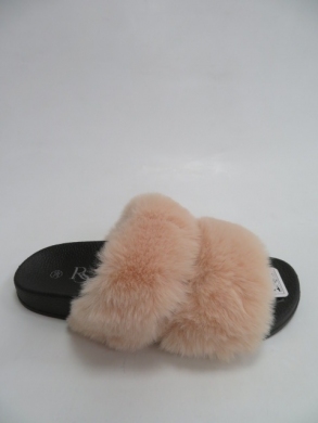 Klapki damskie z futerkiem (36-41) LS-39 BEIGE
