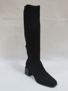 Kozaki damskie jesienne na obcasie (36-41) 8585 BLACK