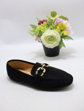 Mokasyny damskie na płaskim (36-41) H8-967 BLACK