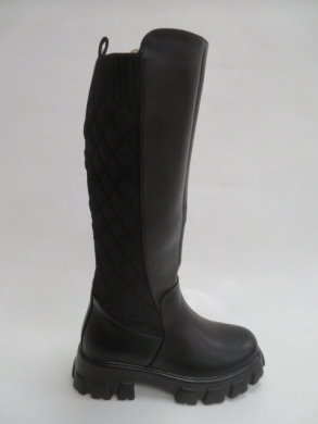 Kozaki damskie ocieplane na płaskim (36-41) RXJ117 BLACK