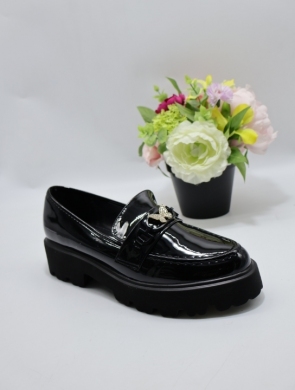 Mokasyny damskie na płaskim (36-41) YDF-32 BLACK