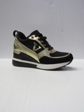Buty sportowe damskie na koturnie (36-41) HS160 GOLD/BLACK