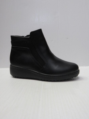 Botki damskie ocieplane na koturnie (36-42) 8151-1 BLACK