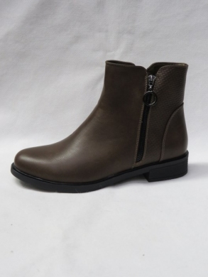 Botki damskie ocieplane na płaskim (36-41) MR-13 KHAKI