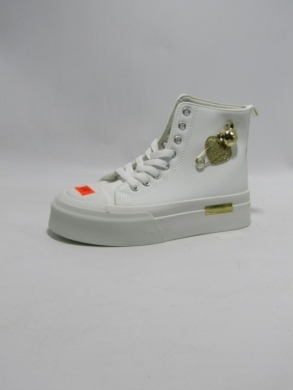 Buty sportowe damskie na płaskim (36-41) EL-014 WHITE