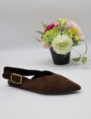 Sandały damskie na płaskim (36-41) T-1 BROWN