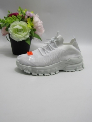 Buty sportowe damskie na płaskim (36-41) CWB11 WHITE