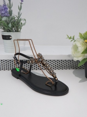 Sandały damskie na płaskim (36-41) 5095 BLACK