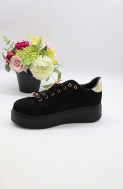 Buty sportowe damskie na płaskim (36-41) EV-551 BLACK