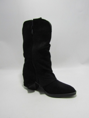 Kozaki damskie na obcasie (36-41) 7289 BLACK
