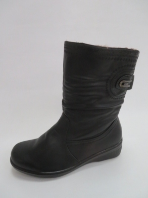 Kozaki damskie ocieplane na płaskim (37-42) 5161 BLACK