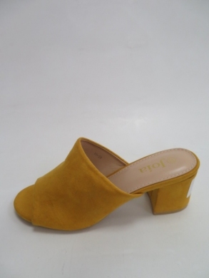 Klapki damskie na obcasie (36-41) F-38 YELLOW
