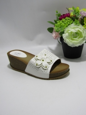 Klapki damskie na koturnie (36-41) DM-18 WHITE