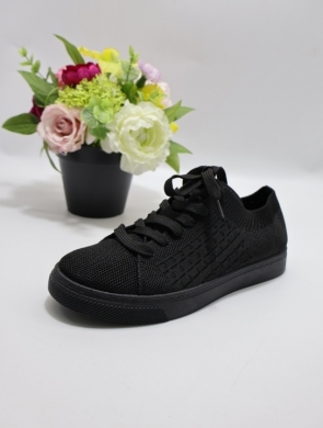 Trampki damskie na płaskim (36-41) J-13 BLACK