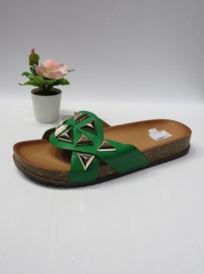 Klapki damskie na płaskim (36-41) DM-50 GREEN