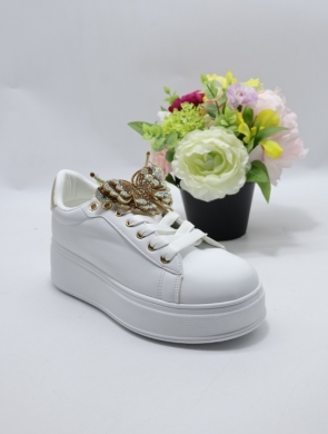 Buty sportowe damskie na płaskim (36-41) 191 WHITE