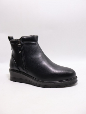 Botki damskie ocieplane na płaskim (36-41) 196 BLACK