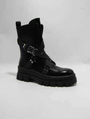 Botki damskie na płaskim (36-41) 15821 BLACK