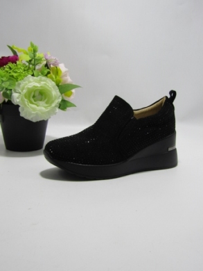Półbuty damskie na koturnie (36-41) O-1307 BLACK