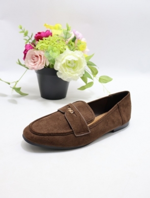 Mokasyny damskie na płaskim (36-41) 9711 BROWN