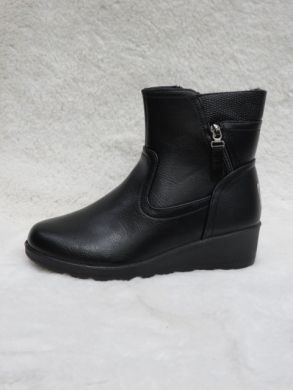 Botki damskie ocieplane na koturnie (37-42) CK2201 BLACK