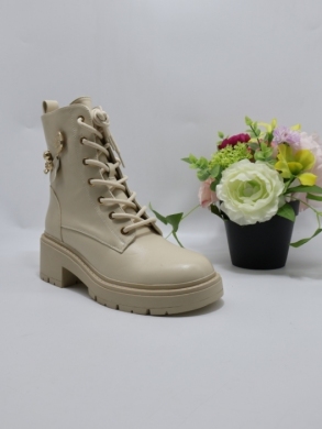 Botki damskie ocieplane na obcasie (36-41) AM7522 BEIGE